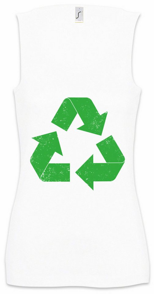 Urban Backwoods Tanktop The Big Black Vintage Recycle Logo II Ärmelloses Damen T-Shirt Geek Triangle Bang Freak TBBT von Urban Backwoods
