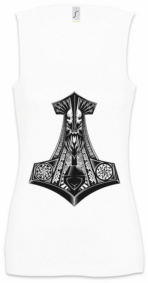 Urban Backwoods Tanktop Thor's Hammer I Ärmelloses Damen T-Shirt Mjölnir Walhalla Odhin Wotan Vikings Thor Loki Midgard von Urban Backwoods