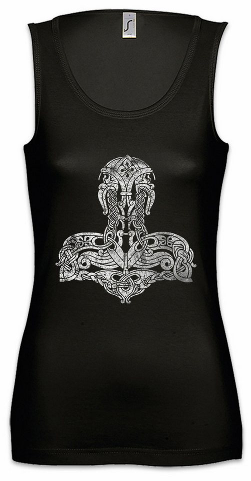 Urban Backwoods Tanktop Thor's Hammer II Ärmelloses Damen T-Shirt Mjölnr Viking Vikings Odhin Walhalla Midgard Loki von Urban Backwoods