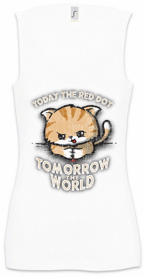 Urban Backwoods Tanktop Today The Red Dot Ärmelloses Damen T-Shirt Meow Cats Cat Katze Katzen Kitten Liebe Love Addicted von Urban Backwoods