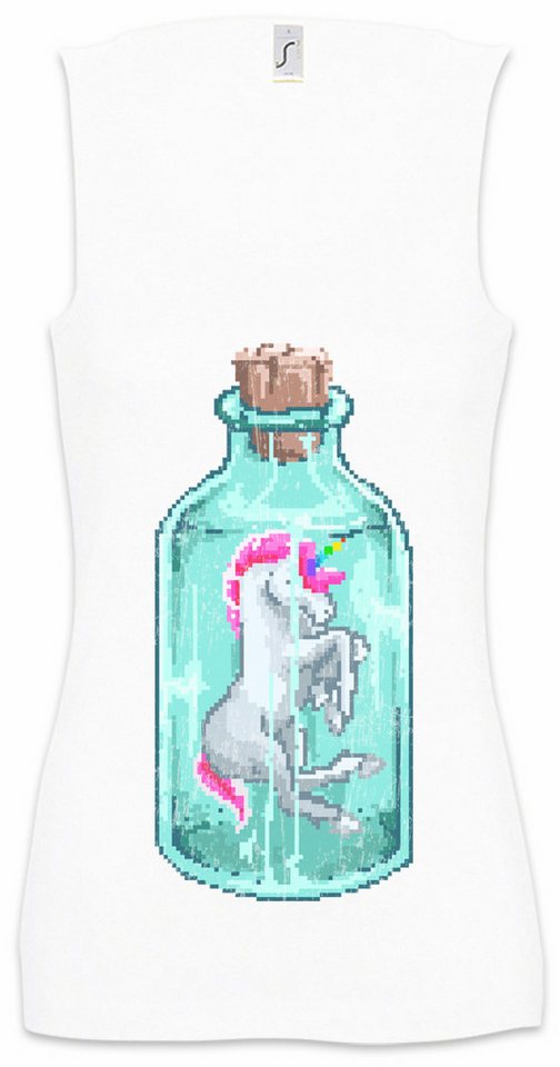 Urban Backwoods Tanktop Unicorn Flask Ärmelloses Damen T-Shirt Einhorn Unicorn Pixel Gaming Games Pixel Retro von Urban Backwoods