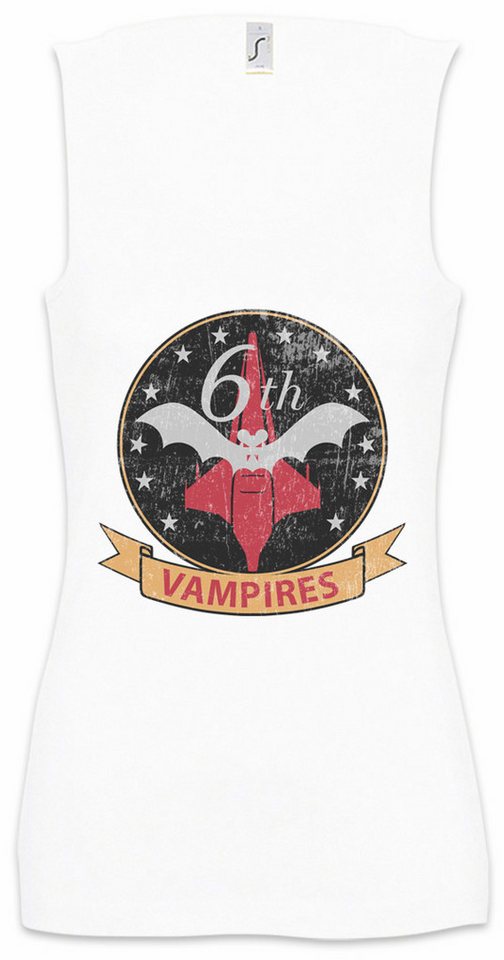 Urban Backwoods Tanktop Vampires Patch Ärmelloses Damen T-Shirt Lieutenant Galactica Space Battlestar Raumschiff Battle William von Urban Backwoods