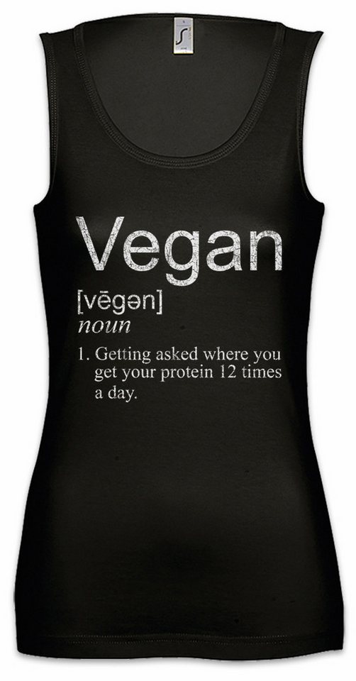 Urban Backwoods Tanktop Vegan Proteines Ärmelloses Damen T-Shirt Muscles Gym Bodybuilding Veganer Fitness Hardcore Kraftsport von Urban Backwoods