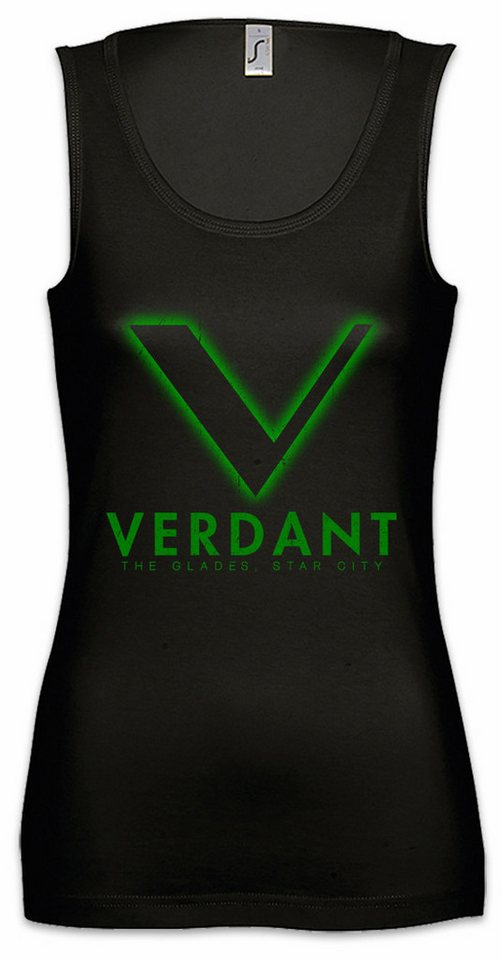 Urban Backwoods Tanktop Verdant Ärmelloses Damen T-Shirt Logo Symbol Sign Arrow Polizei Police Station Daniel Danny von Urban Backwoods