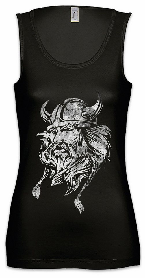Urban Backwoods Tanktop Viking Head I Ärmelloses Damen T-Shirt Wikinger Kopf Runen Vikings Walhalla Odin Thor Norse von Urban Backwoods