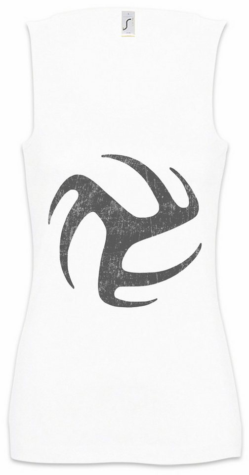 Urban Backwoods Tanktop Volleyball Ornament Ärmelloses Damen T-Shirt Player Passion Love Ball Beach Sport Addiction Verein von Urban Backwoods