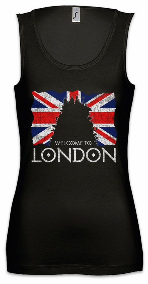 Urban Backwoods Tanktop Welcome To London Ärmelloses Damen T-Shirt City Stadt Mortal Predator Cities Steampunk Tom Natsworthy von Urban Backwoods
