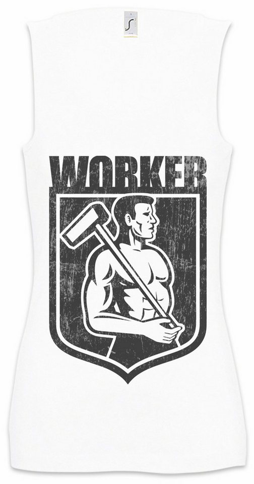 Urban Backwoods Tanktop Worker II Ärmelloses Damen T-Shirt Handwerk Handwerker Heimwerker Repairman DIY Enthusiast Mann von Urban Backwoods