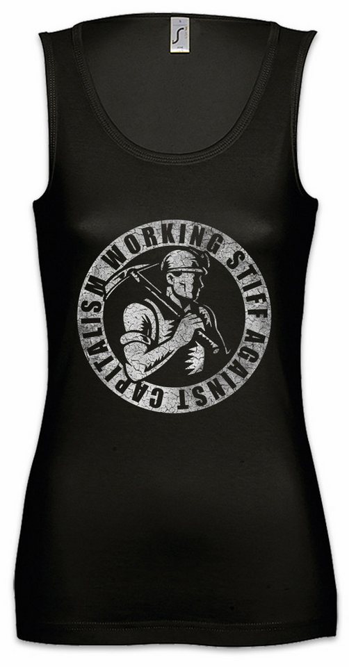 Urban Backwoods Tanktop Working Stiff Against Capitilism Ärmelloses Damen T-Shirt About Sozialismus Gegen Anti Kapitalismus von Urban Backwoods