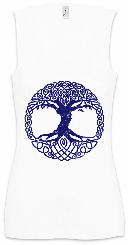 Urban Backwoods Tanktop Yggdrasil Tree Logo V Ärmelloses Damen T-Shirt Asen Odin Loki Of Thor Weltenbaum Wikinger Vikings World von Urban Backwoods