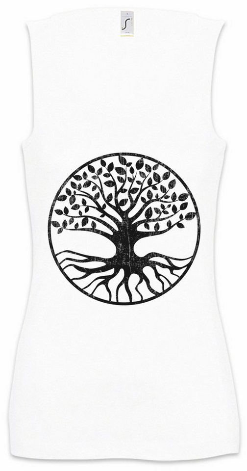 Urban Backwoods Tanktop Yggdrasil V Ärmelloses Damen T-Shirt Weltenbaum Arsen Tree of Life Walhalla Ravens Odin Thor von Urban Backwoods