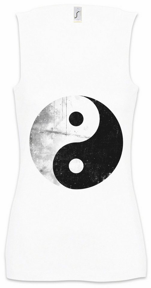 Urban Backwoods Tanktop Yin Yang Vintage Logo Sign Ärmelloses Damen T-Shirt Yin-Yang Yoga Dualität Sign China Symbol von Urban Backwoods