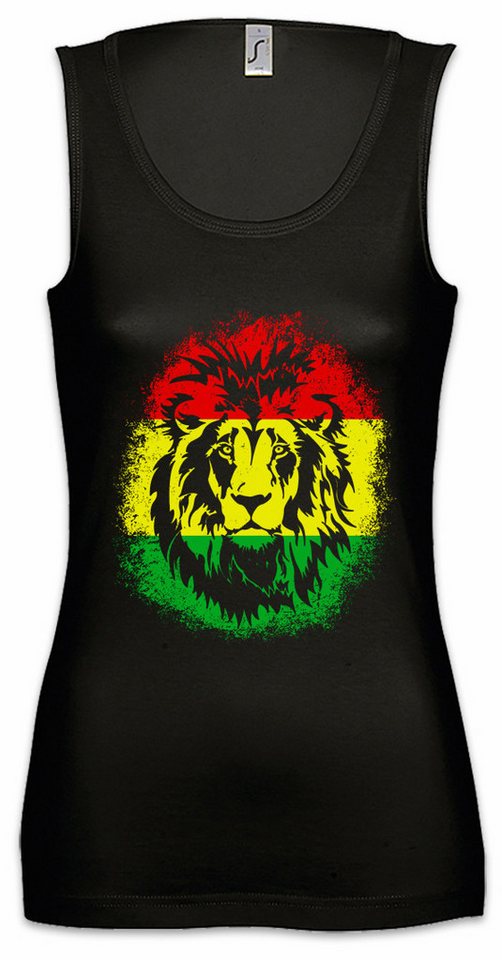 Urban Backwoods Tanktop Zion Lion II Ärmelloses Damen T-Shirt Löwe Reggae Music Musik Marley Jah Haile Selassie Ras von Urban Backwoods