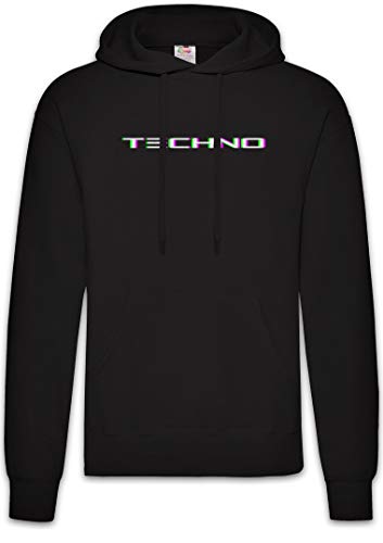 Urban Backwoods Techno Glitch Hoodie Kapuzenpullover Sweatshirt Schwarz Größe L von Urban Backwoods