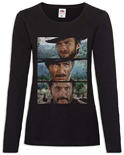 Urban Backwoods The Good The Bad and The Ugly Damen Langarm T-Shirt Schwarz Größe M von Urban Backwoods