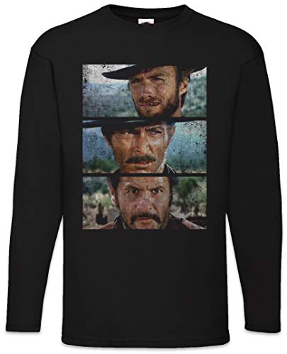 Urban Backwoods The Good The Bad and The Ugly Herren Langarm T-Shirt Schwarz Größe 2XL von Urban Backwoods