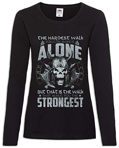 Urban Backwoods The Hardest Walk Damen Langarm T-Shirt Schwarz Größe 2XL von Urban Backwoods