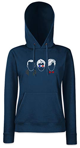 Urban Backwoods Three Doctors Damen Kapuzenpullover Hoodie Blau Größe M von Urban Backwoods