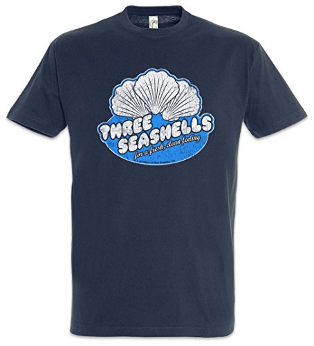 Urban Backwoods Three Seashells Herren T-Shirt Blau Größe XL von Urban Backwoods