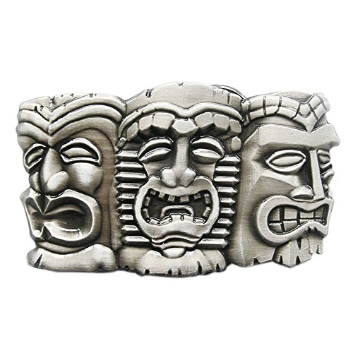 Urban Backwoods Three Tiki Gods Gürtelschnalle für Wechselgürtel Buckle von Urban Backwoods