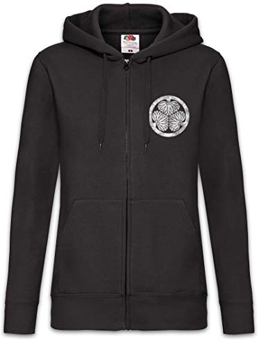 Urban Backwoods Tokugawa Clan Logo Mon Damen Zipper Hoodie Kapuzenpullover Schwarz Größe S von Urban Backwoods
