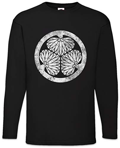 Urban Backwoods Tokugawa Clan Logo Mon Herren Langarm T-Shirt Schwarz Größe L von Urban Backwoods