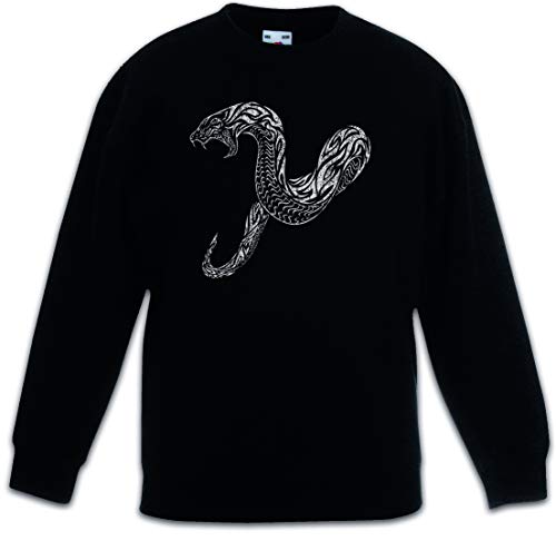 Urban Backwoods Tribal Snake Kinder Jungen Mädchen Pullover Schwarz Größe 10 Jahre von Urban Backwoods