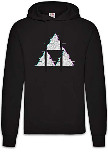 Urban Backwoods Triforce Glitch Hoodie Kapuzenpullover Sweatshirt Schwarz Größe 2XL von Urban Backwoods