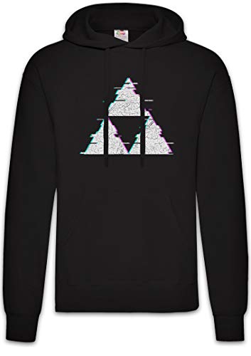 Urban Backwoods Triforce Glitch Hoodie Kapuzenpullover Sweatshirt Schwarz Größe S von Urban Backwoods