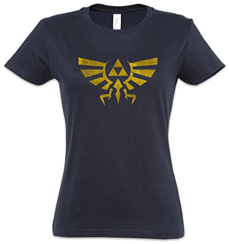 Urban Backwoods Triforce Vintage Logo Damen T-Shirt Blau Größe S von Urban Backwoods