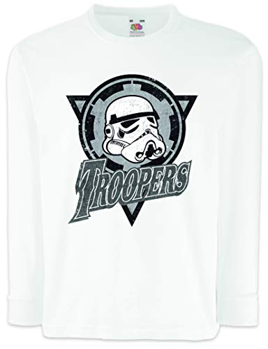 Urban Backwoods Troopers Logo Kinder Kids Mädchen Jungen Langarm T-Shirt Weiß Größe 4 Jahre von Urban Backwoods