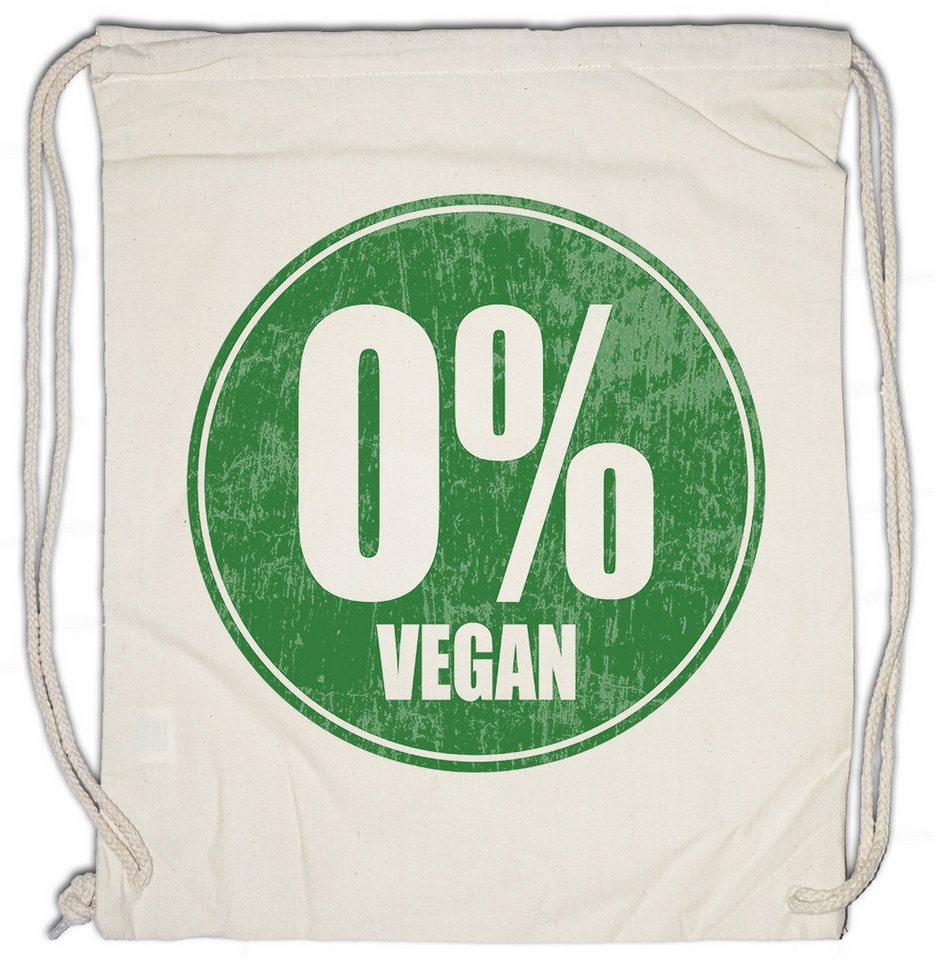 Urban Backwoods Turnbeutel 0%Vegan Turnbeutel No Not Anti Meat Fleisch Body Building Anti (1-tlg), Kraftsport Pumper Gym Fitnessstudio von Urban Backwoods