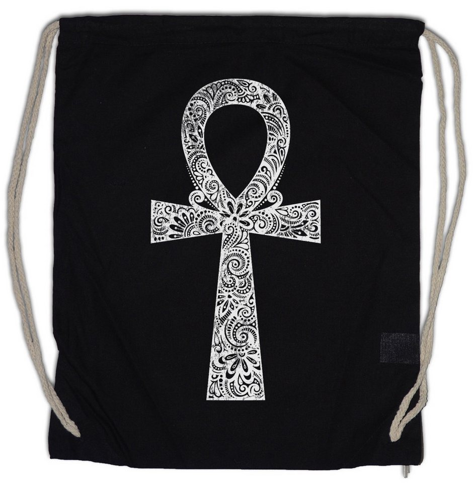 Urban Backwoods Turnbeutel Anch Turnbeutel Kreuz Ägypten Life Symbol Ägyptisch Ankh Götter (1-tlg), Henkelkreuz Hieroglyph Nilschlüssel Anubis von Urban Backwoods