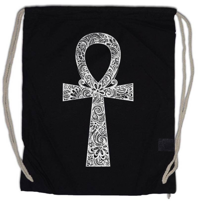 Urban Backwoods Turnbeutel Anch Turnbeutel Kreuz Ägypten Life Symbol Ägyptisch Ankh Götter (1-tlg), Henkelkreuz Hieroglyph Nilschlüssel Anubis von Urban Backwoods