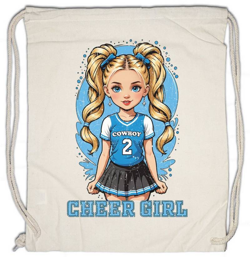 Urban Backwoods Turnbeutel Anime Comwboy Cheerleader Girl Turnbeutel American Football Rockabilly (1-tlg), Texas Blue Team Mannschaft von Urban Backwoods