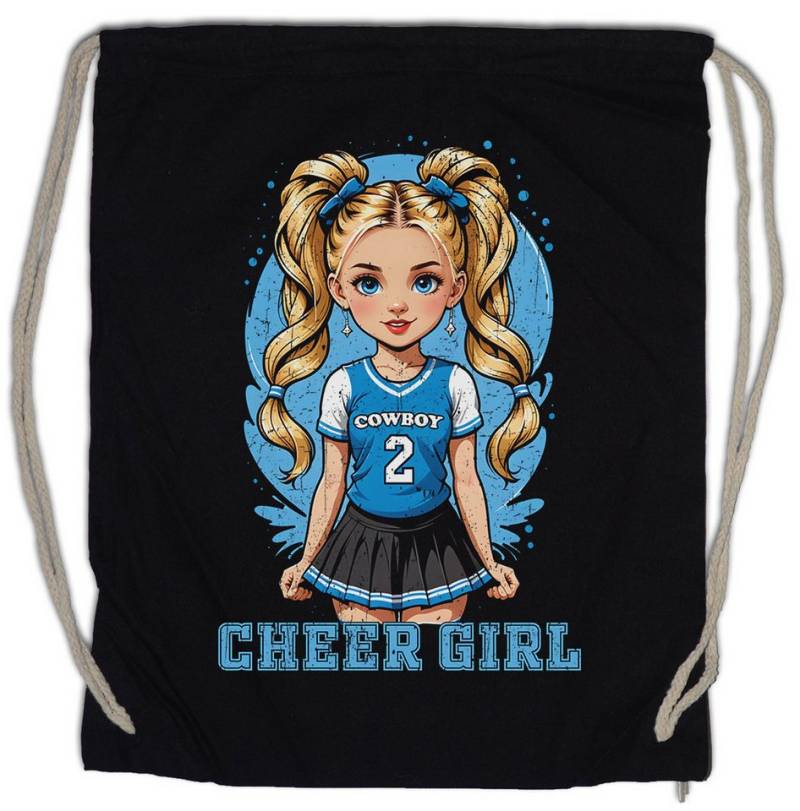 Urban Backwoods Turnbeutel Anime Comwboy Cheerleader Girl Turnbeutel American Football Rockabilly (1-tlg), Texas Blue Team Mannschaft von Urban Backwoods