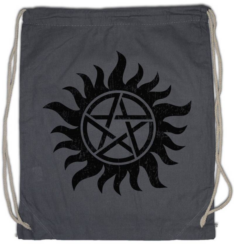 Urban Backwoods Turnbeutel Anti Possession Symbol Turnbeutel Fun Logo Pentragramm Pentacle (1-tlg), Supernatural Flaming Sam Series von Urban Backwoods