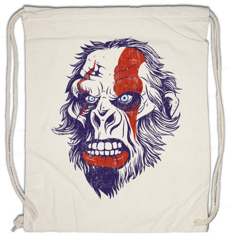 Urban Backwoods Turnbeutel Ape Warrior Face Turnbeutel Planet Warpaint Der Of Apes Affen Tattoo (1-tlg), Face Art Kriegsbemalung Artist von Urban Backwoods