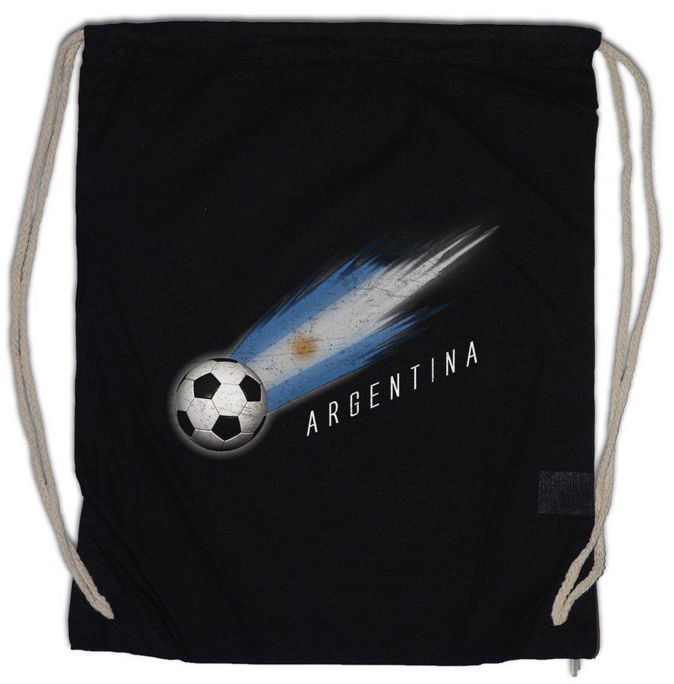 Urban Backwoods Turnbeutel Argentina Football Comet I Turnbeutel Argentinien Argentinisch (1-tlg), Argentinische Argentinian Fußball Fahne von Urban Backwoods