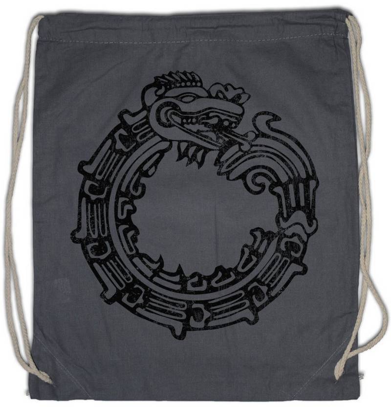 Urban Backwoods Turnbeutel Aztec Ouroboros Turnbeutel Uroboros Schlange Ancient Myths Mythologie (1-tlg), Snake Asia Tattoo INFINITY von Urban Backwoods