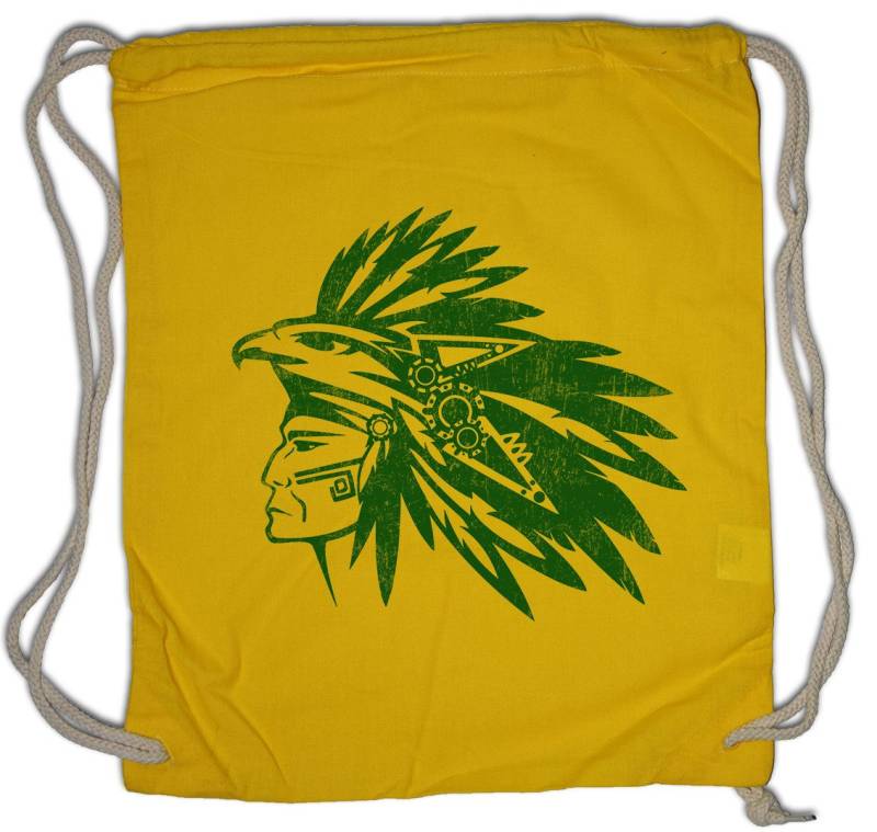 Urban Backwoods Turnbeutel Aztec Warrior Turnbeutel Federschmuck Kopf Häuptling Chief Chieftain (1-tlg), Headman Indian Aztec von Urban Backwoods