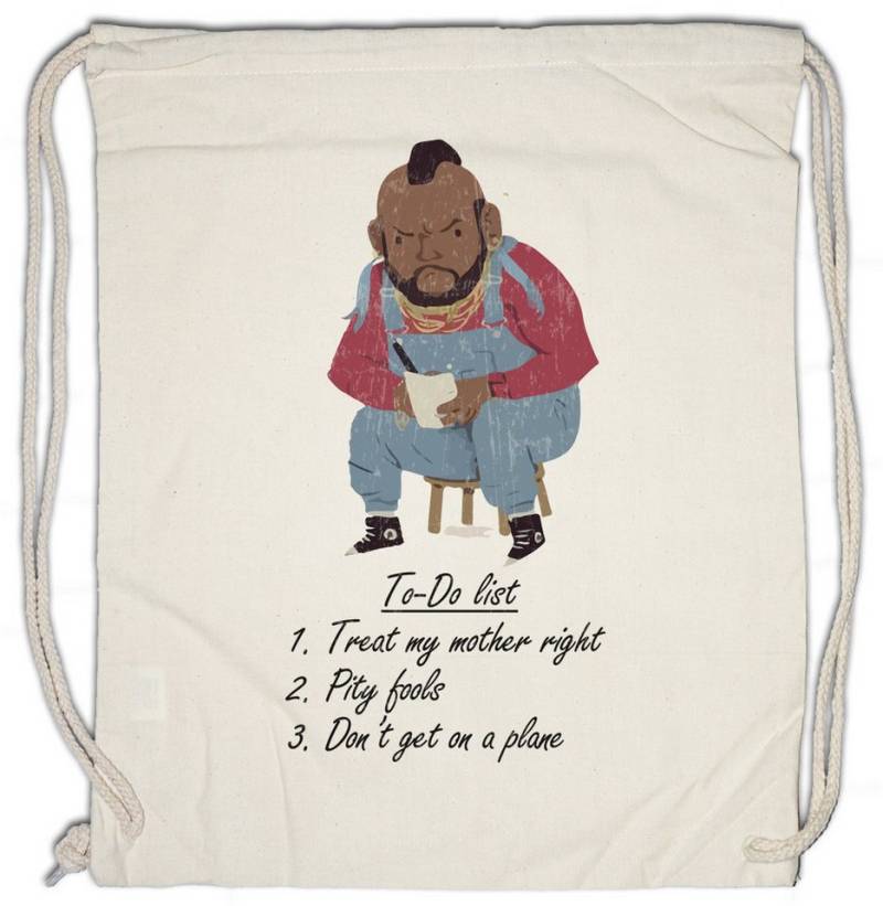 Urban Backwoods Turnbeutel Ba To-Do List Turnbeutel The A Murdock B. A. Team Hannibal Baracus Mr. (1-tlg), Faceman Peck T Comic von Urban Backwoods