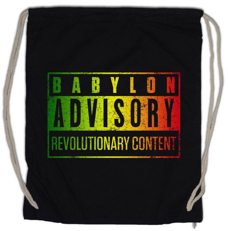 Urban Backwoods Turnbeutel Babylon Advisory Turnbeutel Zion Music Babylon Musik Babylon Jah (1-tlg), Reggae Marley Irie von Urban Backwoods