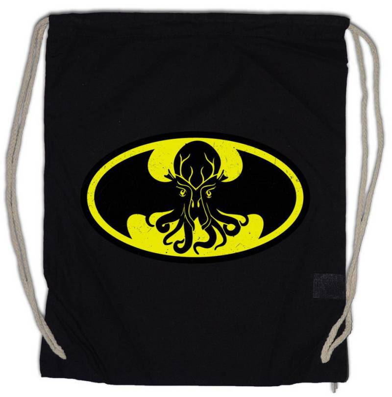 Urban Backwoods Turnbeutel Bathulhu II Turnbeutel Lovecraft Bruce Miskatonic Batman Wayne Logo (1-tlg), Cthulhu Arkham Gotham Innsmouth von Urban Backwoods