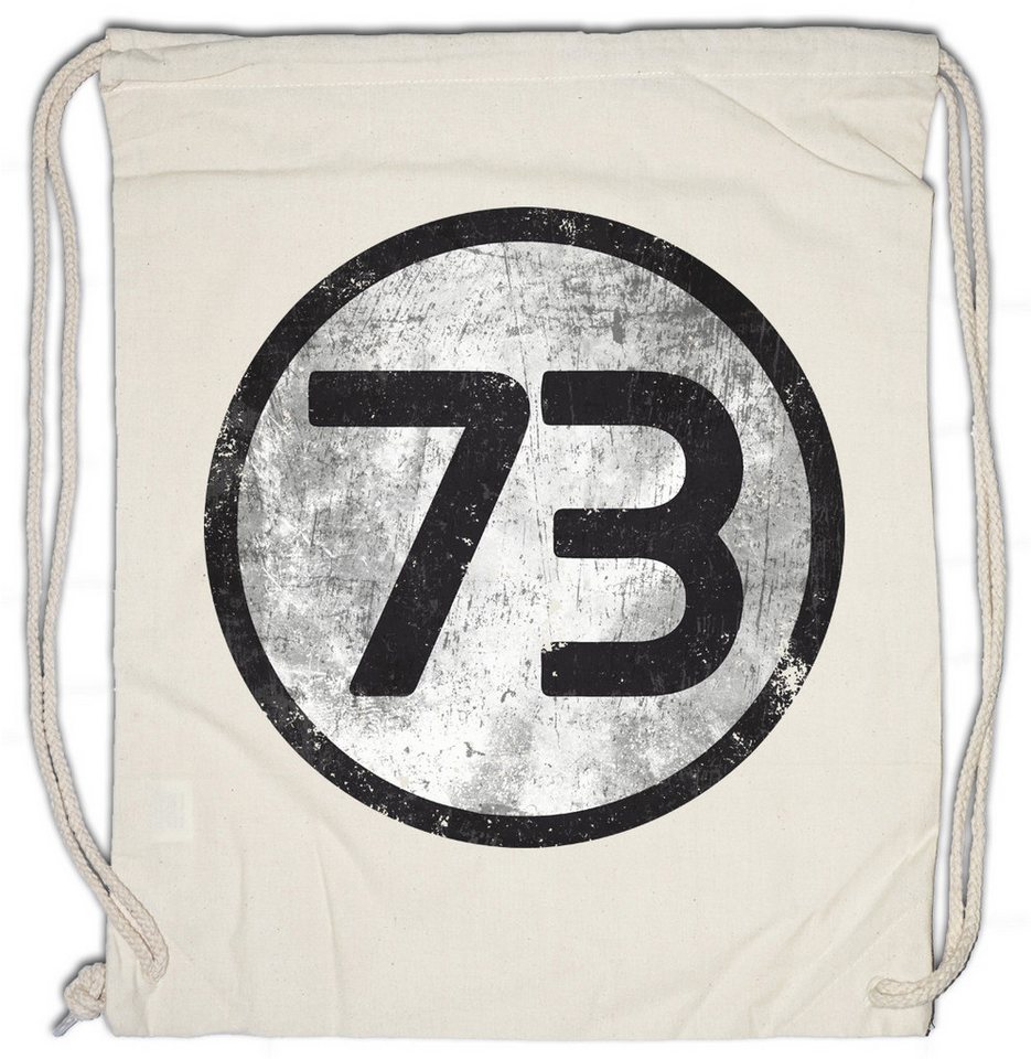 Urban Backwoods Turnbeutel Black Number 73 The Logo Turnbeutel Big Sheldon Zahl Cooper Bang TBBT (1-tlg), Kult Fun von Urban Backwoods