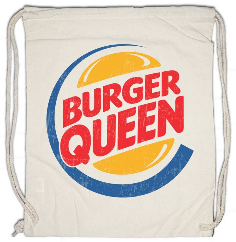 Urban Backwoods Turnbeutel Burger Queen Turnbeutel Fast Food Hamburger Restaurant Girl Viral Fan (1-tlg), USA Chubby Woman Diner von Urban Backwoods