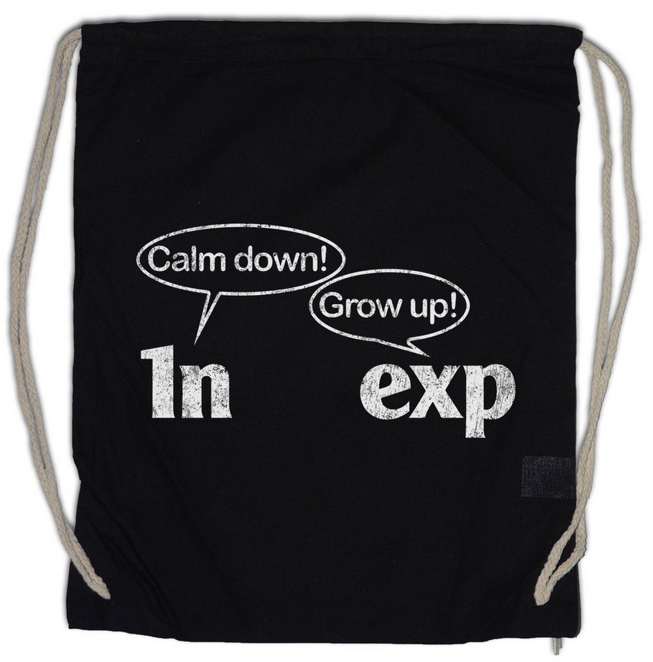 Urban Backwoods Turnbeutel Calm Down Grow Up Turnbeutel Eulersche Zahl E Number Mathe Mathematik (1-tlg), Maths Basis Natural logarithm von Urban Backwoods