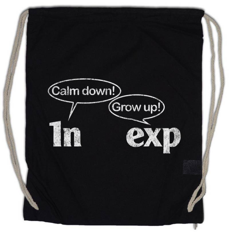 Urban Backwoods Turnbeutel Calm Down Grow Up Turnbeutel Eulersche Zahl E Number Mathe Mathematik (1-tlg), Maths Basis Natural logarithm von Urban Backwoods