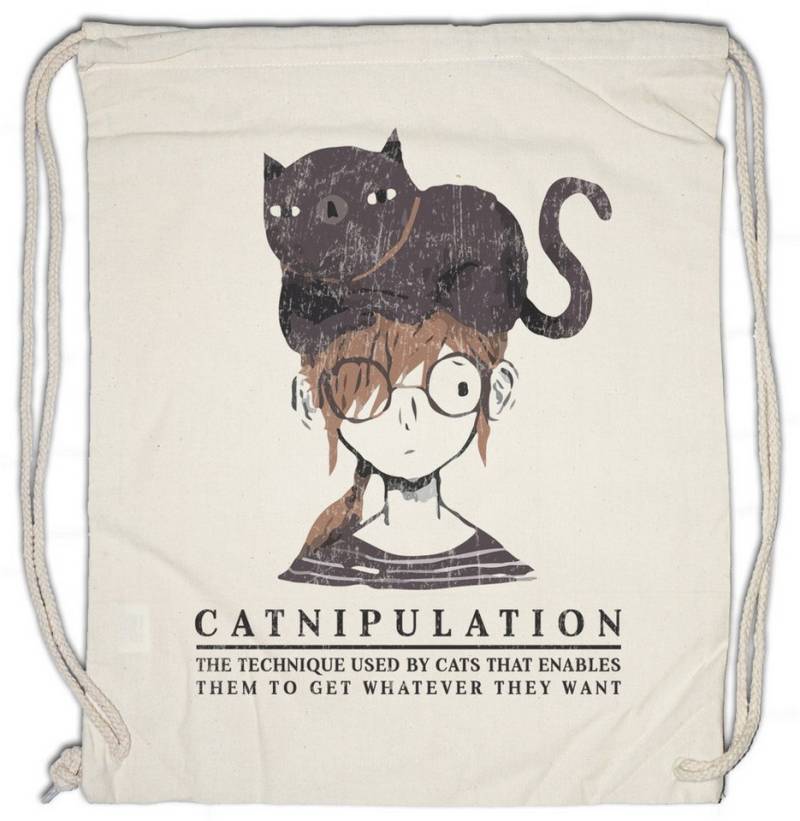 Urban Backwoods Turnbeutel Catnipulation Turnbeutel Cats Cat Katze Katzen Liebe Love Addicted (1-tlg), Süchtig Sucht Addiction Züchter von Urban Backwoods