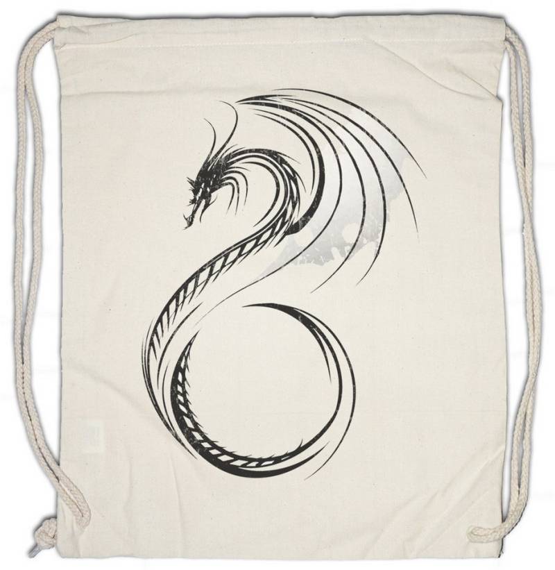 Urban Backwoods Turnbeutel Celtic Dragon II Turnbeutel Kelten Knoten Keltisch Kreuz Cross Runen (1-tlg), Celts Religion Symbol Sign von Urban Backwoods